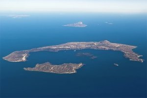 santorini aerial picture